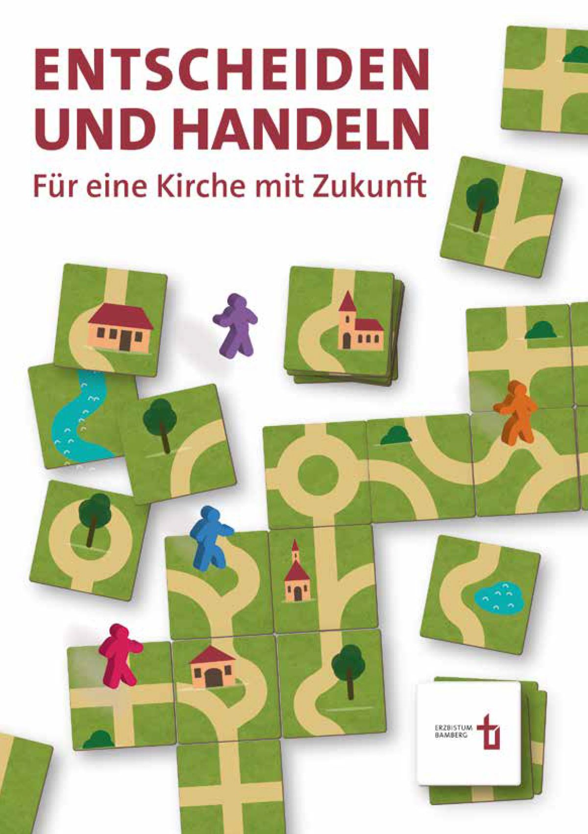Weg-Spielkarten mit Personen