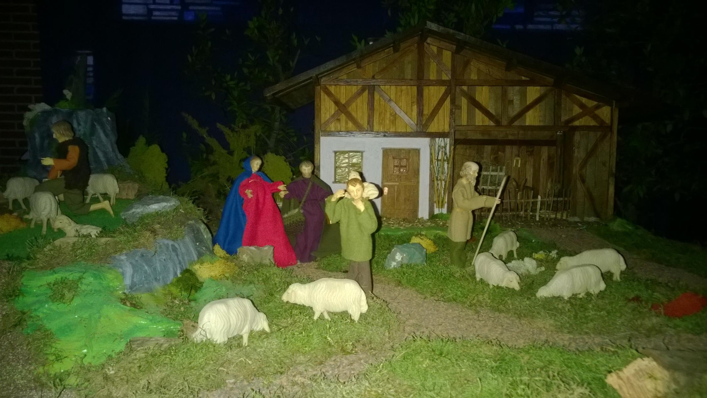 Maria und Josef auf dem Weg
